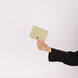 Chanel 2020 Pistachio Caviar Camellia Embossed Belt Bag