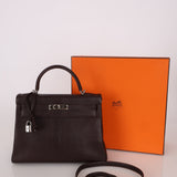 Hermès 2001 Ébène Fjord Retourne 32 Kelly PHW