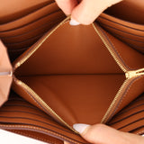Hermès 2019 Gold Evercolor Constance Wallet GHW w Custom Strap