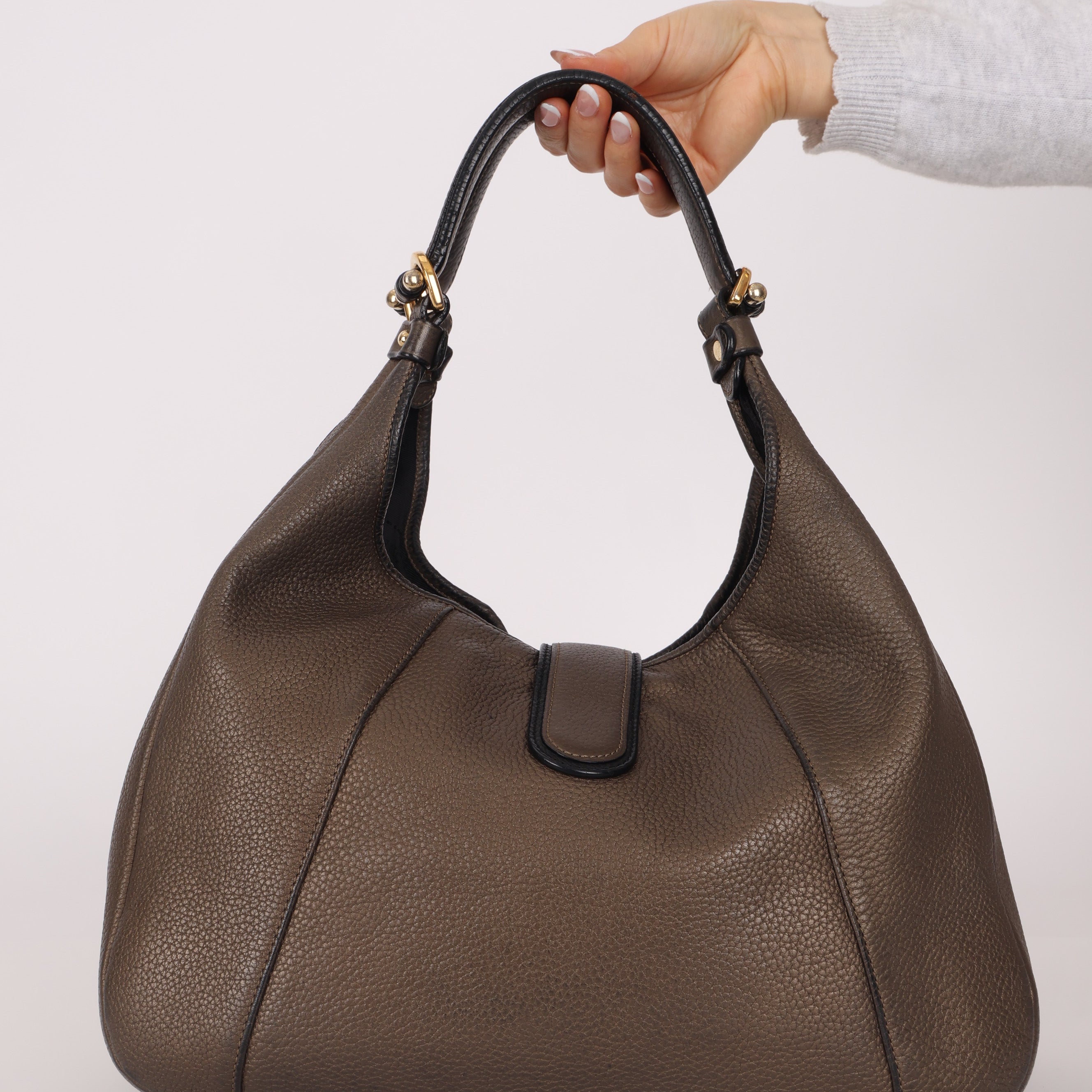 Loewe Leather Carrie Padlock Hobo
