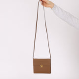 Hermès 2021 Beige De Walmer Epsom Clic Wallet on Strap GHW
