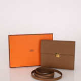 Hermès 2021 Beige De Walmer Epsom Clic Wallet on Strap GHW