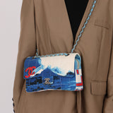 Ultra-Rare Chanel 2002 Denim Surf Line Flap Bag