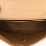Rare Chanel 1995 Latte Caviar XL Turnlock Top Handle