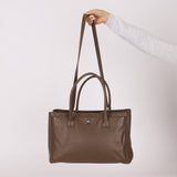 Chanel 2014 Taupe Medium Executive Tote w/ Strap
