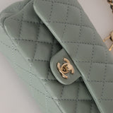 Chanel 2025 Lambskin Nano Charm Double Flap GHW