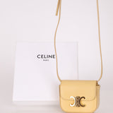 Celine Butter Yellow Triomphe Box Mini Claude