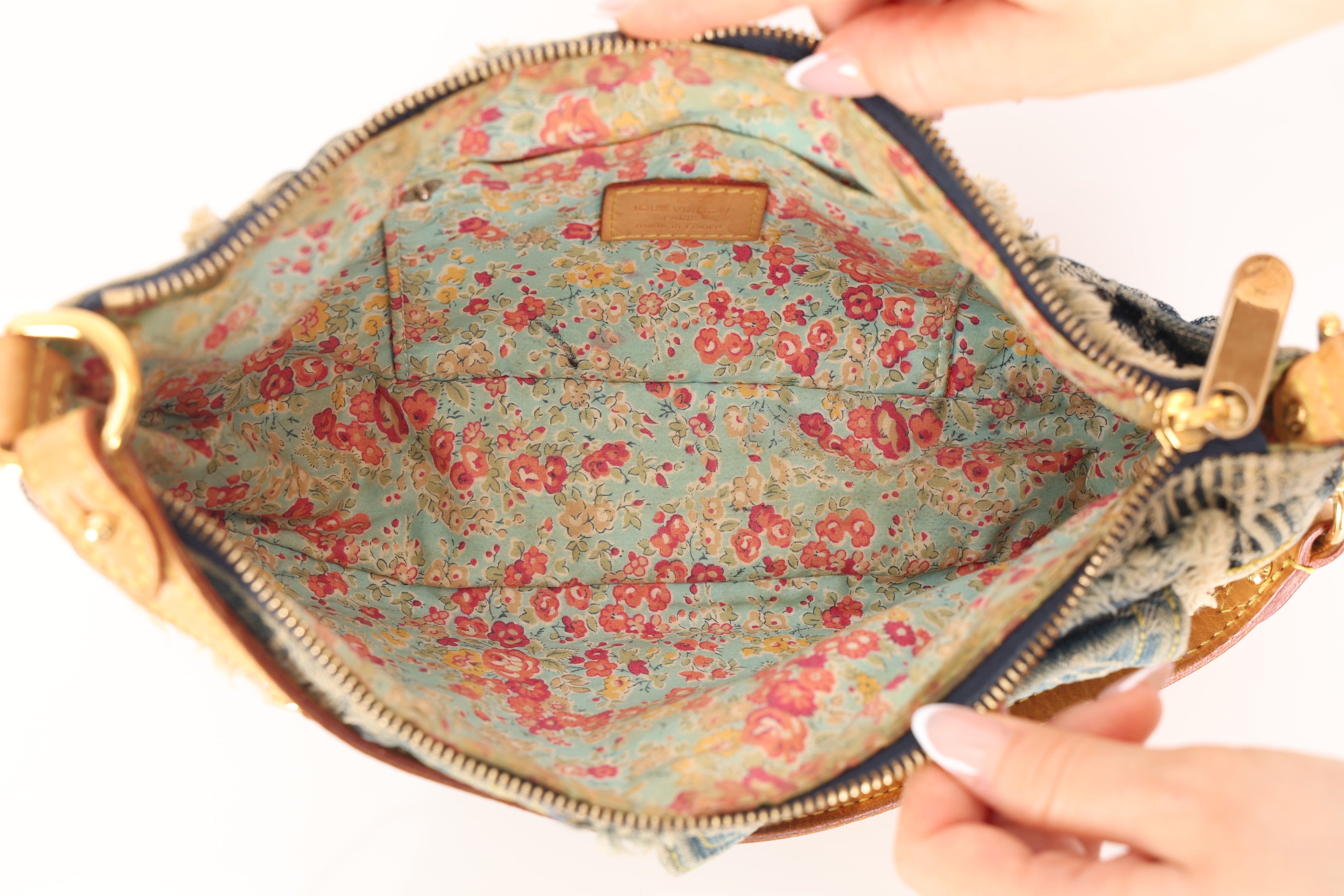 Limited Edition Louis Vuitton Monogram Denim Patchwork Pouchy