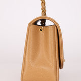 Rare Chanel 1995 Dark Beige Caviar Small Diana 24K GP