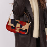 Fendi Ponyhair Patchwork Baguette