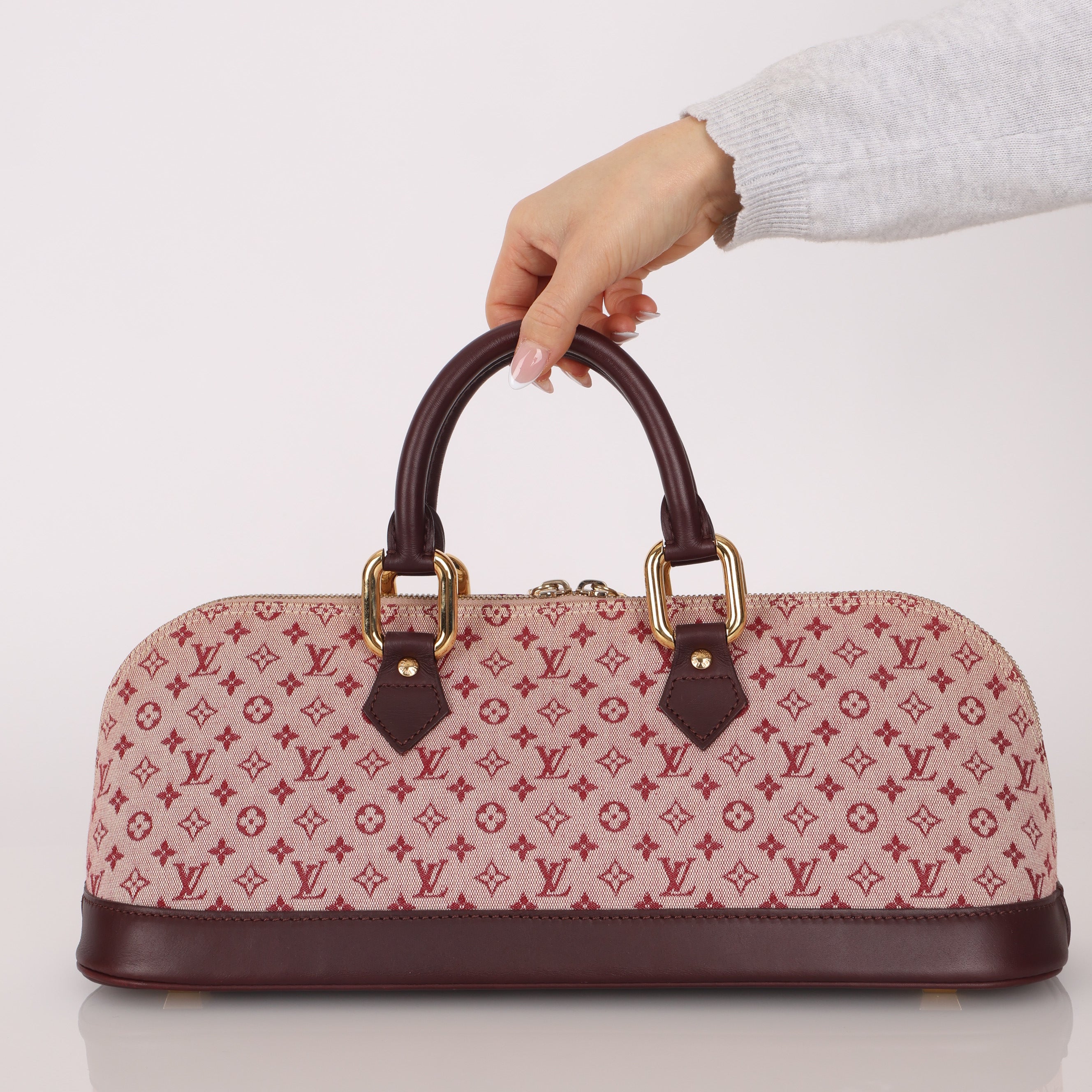 Louis Vuitton Cherry Monogram Mini Lin Horizontal Alma Bag