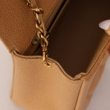 Rare Chanel 1995 Dark Beige Caviar Small Diana 24K GP