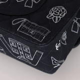 Ultra-Rare Chanel 2002 Canvas Icons Classic Medium Double Flap