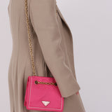 Prada Nylon Pink Chain Shoulder Bag