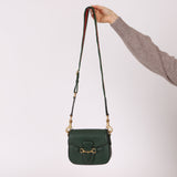 Gucci Small Lady Web Emerald Green Boxcalf Shoulder Bag