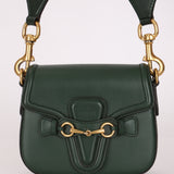 Gucci Small Lady Web Emerald Green Boxcalf Shoulder Bag