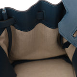 Limited Edition Hermès 2012 Veau Doblis Swift Grizzly Bleu Tempete Birkin 30 Retourne GHW