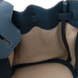 Limited Edition Hermès 2012 Veau Doblis Swift Grizzly Bleu Tempete Birkin 30 Retourne GHW