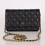 Chanel 2018 Caviar Wallet on Chain