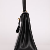 Hermès 1964 Noir Box Calf Retourne Kelly 28