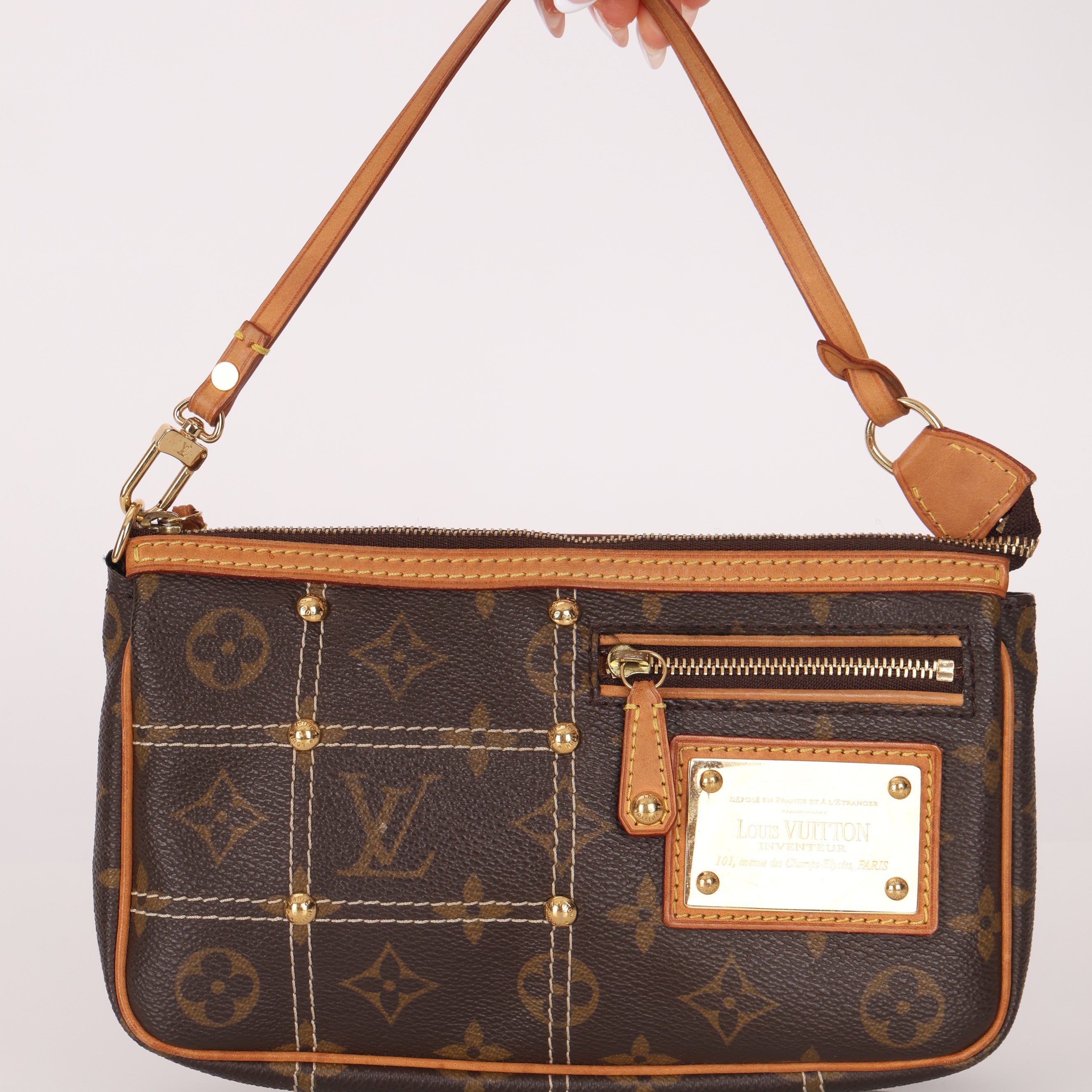 Limited Edition Louis Vuitton Monogram Canvas Riveting Pochette Accessoires