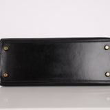 Hermès 1964 Noir Box Calf Retourne Kelly 28