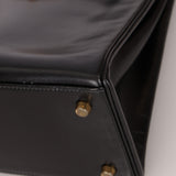 Hermès 1964 Noir Box Calf Retourne Kelly 28