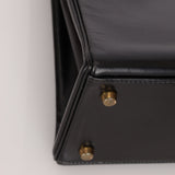 Hermès 1964 Noir Box Calf Retourne Kelly 28