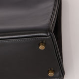 Hermès 1964 Noir Box Calf Retourne Kelly 28