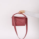 Loewe Ceremic Matte Plumrose Small Puzzle Bag