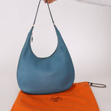 Hermès 2002 Blue Jean Gao Hobo PHW