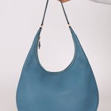 Hermès 2002 Blue Jean Gao Hobo PHW