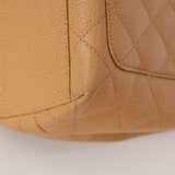 Chanel 2000 Beige Caviar Kelly Top Handle 24K GP