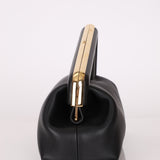 Fendi Small Black First Clutch with Fendi Zucca Strap