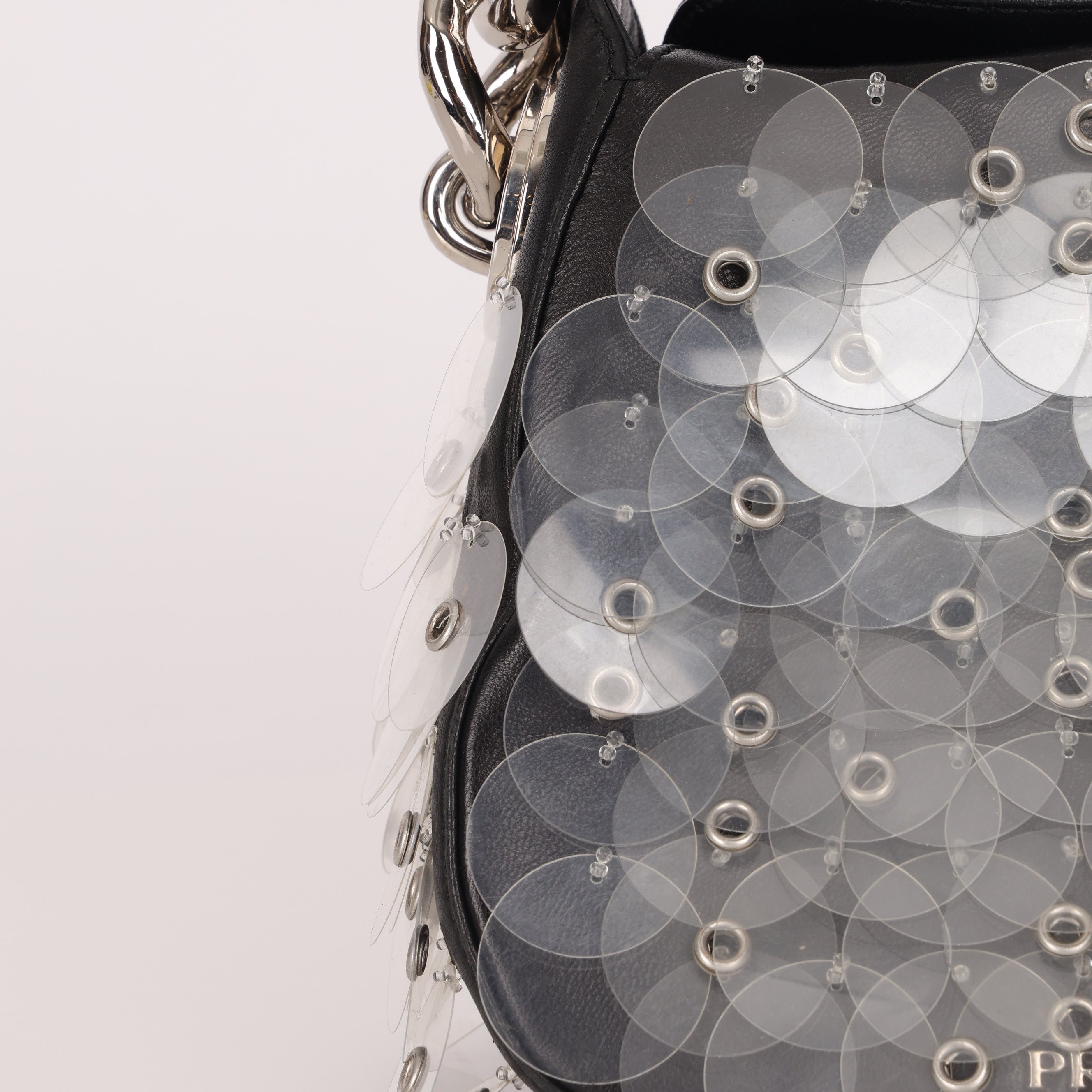 Prada Nappa Paillettes Chain Handle Bag
