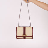 Rare Hermès 1980 Boxcalf & Crinoline Sologne Shoulder Bag GHW
