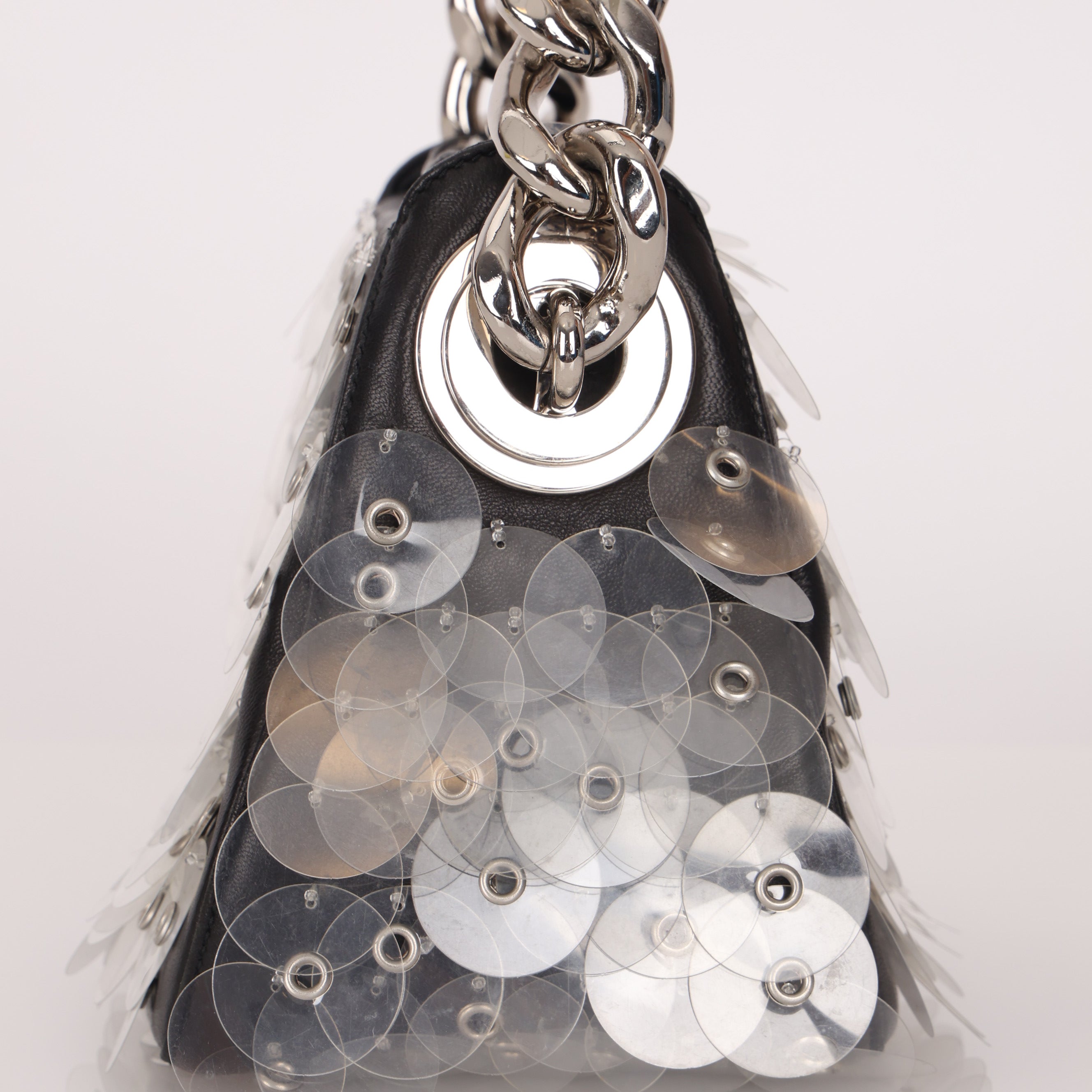 Prada Nappa Paillettes Chain Handle Bag