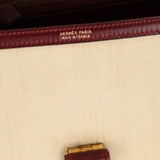 Rare Hermès 1980 Boxcalf & Crinoline Sologne Shoulder Bag GHW
