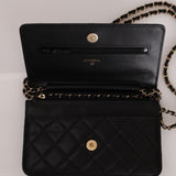 Chanel 22S Crystal Caviar Wallet on Chain