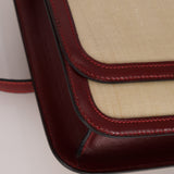 Rare Hermès 1980 Boxcalf & Crinoline Sologne Shoulder Bag GHW