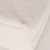Rare Chanel 2003 White Caviar Wood Top Handle Tote
