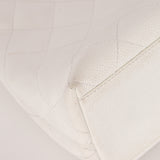 Rare Chanel 2003 White Caviar Wood Top Handle Tote