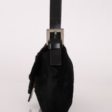 Fendi Leather Trimmed Ponyhair Baguette