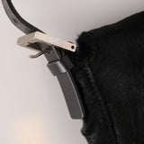Fendi Leather Trimmed Ponyhair Baguette