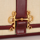 Rare Hermès 1980 Boxcalf & Crinoline Sologne Shoulder Bag GHW