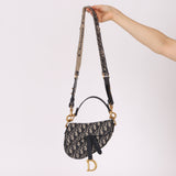 Dior 2020 Oblique Mini Saddle with Guitar Strap