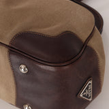 Prada Canapa Logo Jacquard Canvas Doctor Bag