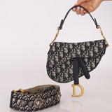 Dior 2020 Oblique Mini Saddle with Guitar Strap