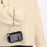 Fendi Leather Nano F Clutch