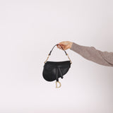 Dior 2018 Black Mini Saddle Bag with Strap